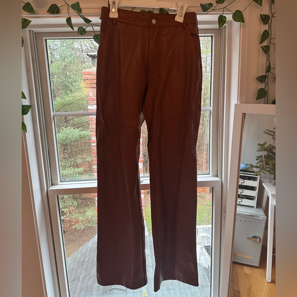 These pants leather pants are from Princess Poly they are super comfy.
